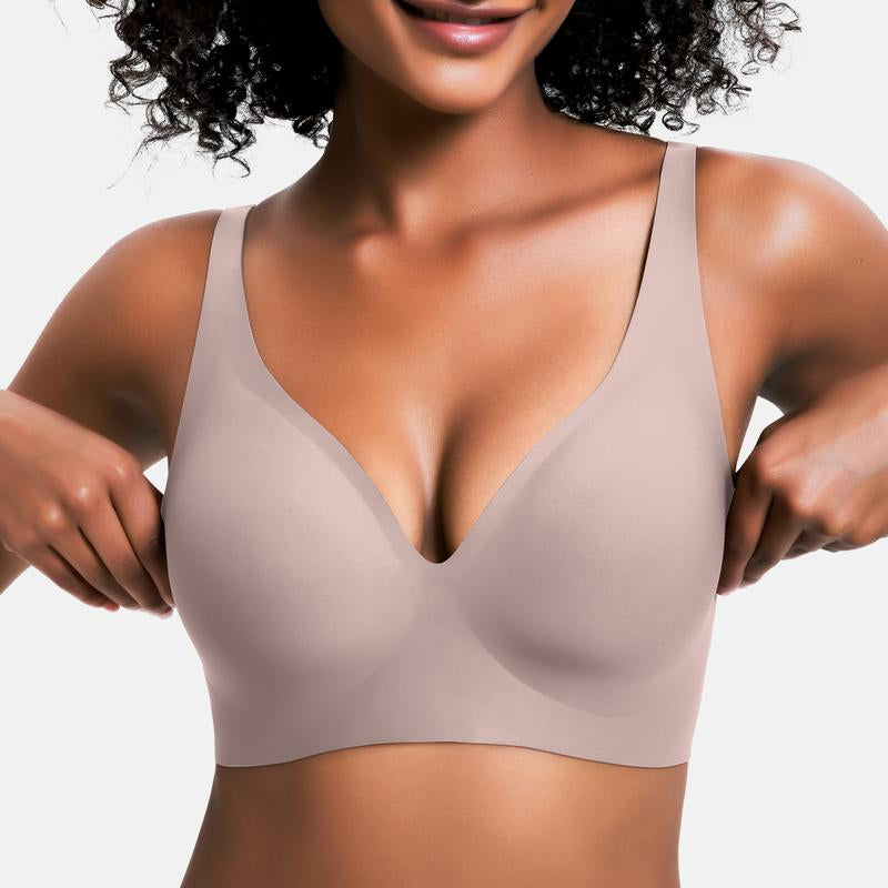 Experience Unmatched Comfort with VRcomfy Deep V Seamless Wireless Bras - Perfect Everyday Bralettes for All Seasons