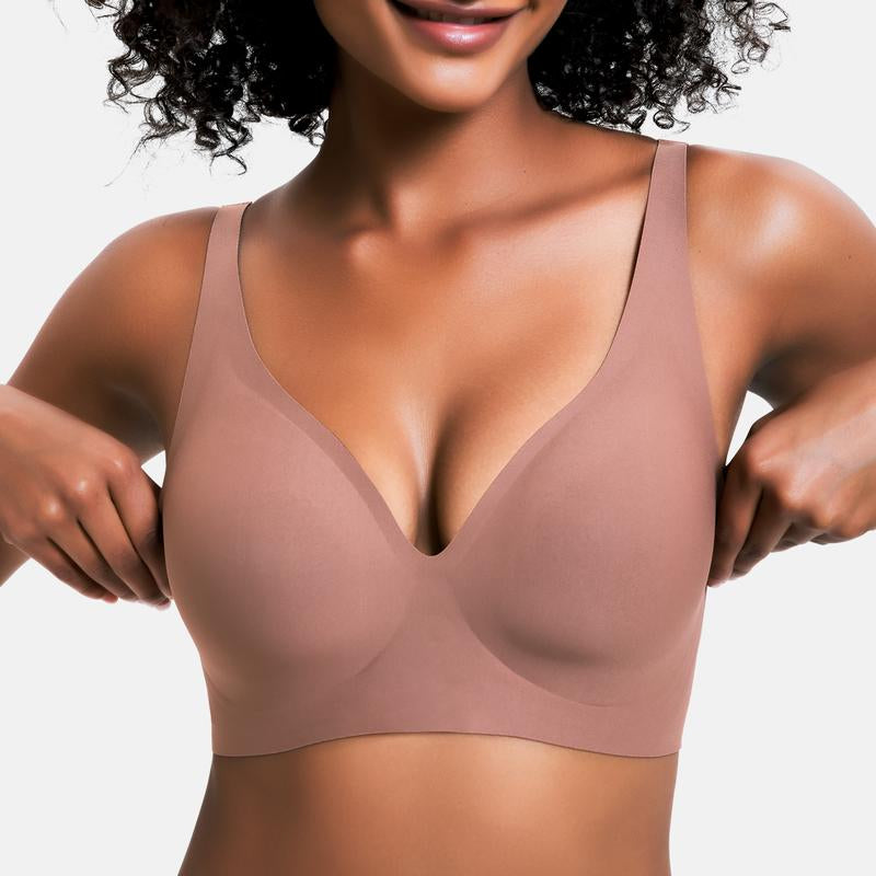 Experience Unmatched Comfort with VRcomfy Deep V Seamless Wireless Bras - Perfect Everyday Bralettes for All Seasons