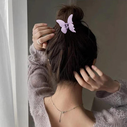 Charming Butterfly Hair Clips - Set of 4 Stylish Non-Slip Clamps for Women and Girls in Vibrant Colors